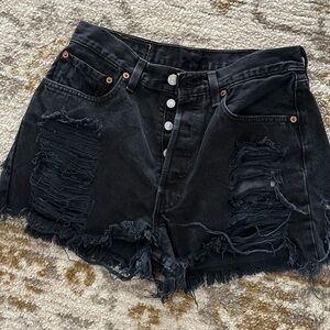 Vintage Levi’s Black Denim Shorts